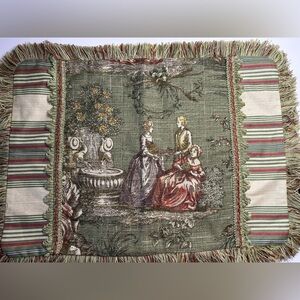 NWOT Toile Fringe Accent Pillow Cover